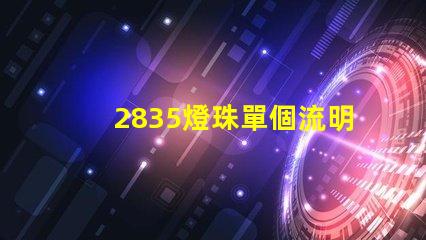 2835燈珠單個流明值多少 2835燈珠參數(shù)